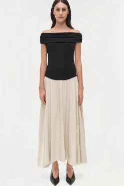 Women Simkhai Adaline Knit Linen Midi Dress