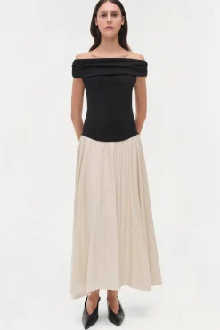 Women Simkhai Adaline Knit Linen Midi Dress