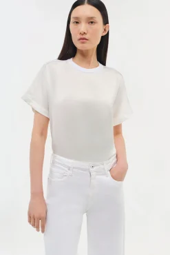 Women Simkhai Addy Satin T-Shirt