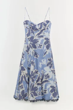 Women Simkhai Analise Linen Midi Dress