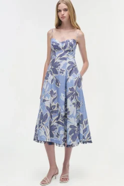 Women Simkhai Analise Linen Midi Dress