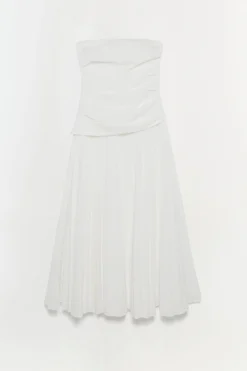 Women Simkhai Arie Strapless Cotton Midi Dress