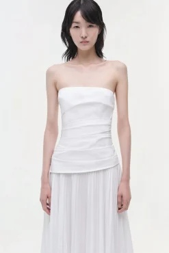 Women Simkhai Arie Strapless Cotton Midi Dress