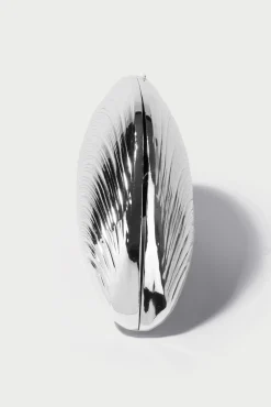 Simkhai Bridget Metal Oyster Clutch