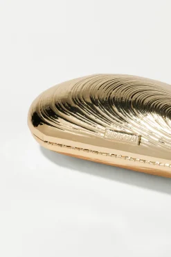 Simkhai Bridget Metal Oyster Clutch