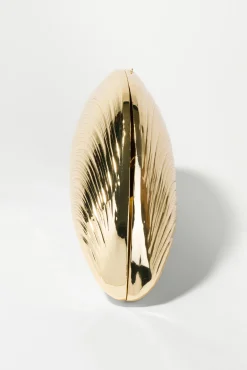 Simkhai Bridget Metal Oyster Clutch