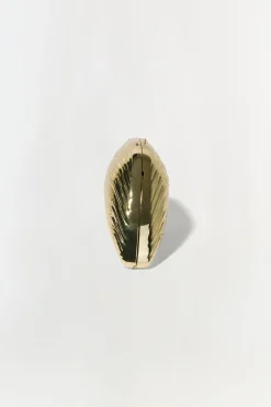 Simkhai Bridget Mini Metal Oyster Clutch