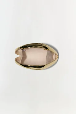 Simkhai Bridget Mini Metal Oyster Clutch