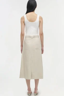 Women Simkhai Camden Knit Linen Midi Dress
