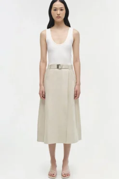 Women Simkhai Camden Knit Linen Midi Dress