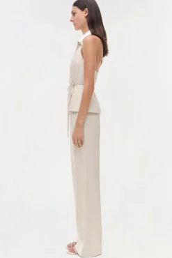 Women Simkhai Campbell Linen Halter Shirt