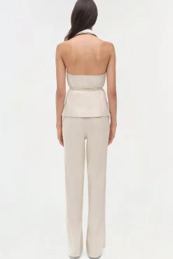 Women Simkhai Campbell Linen Halter Shirt