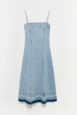 Women Simkhai Clarissa Denim Midi Dress