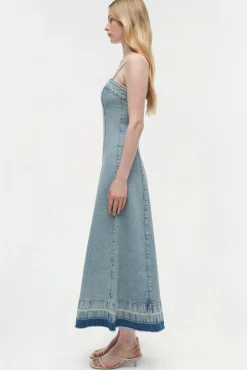 Women Simkhai Clarissa Denim Midi Dress