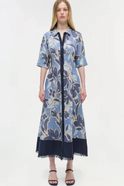 Women Simkhai Claudine Linen Midi Dress