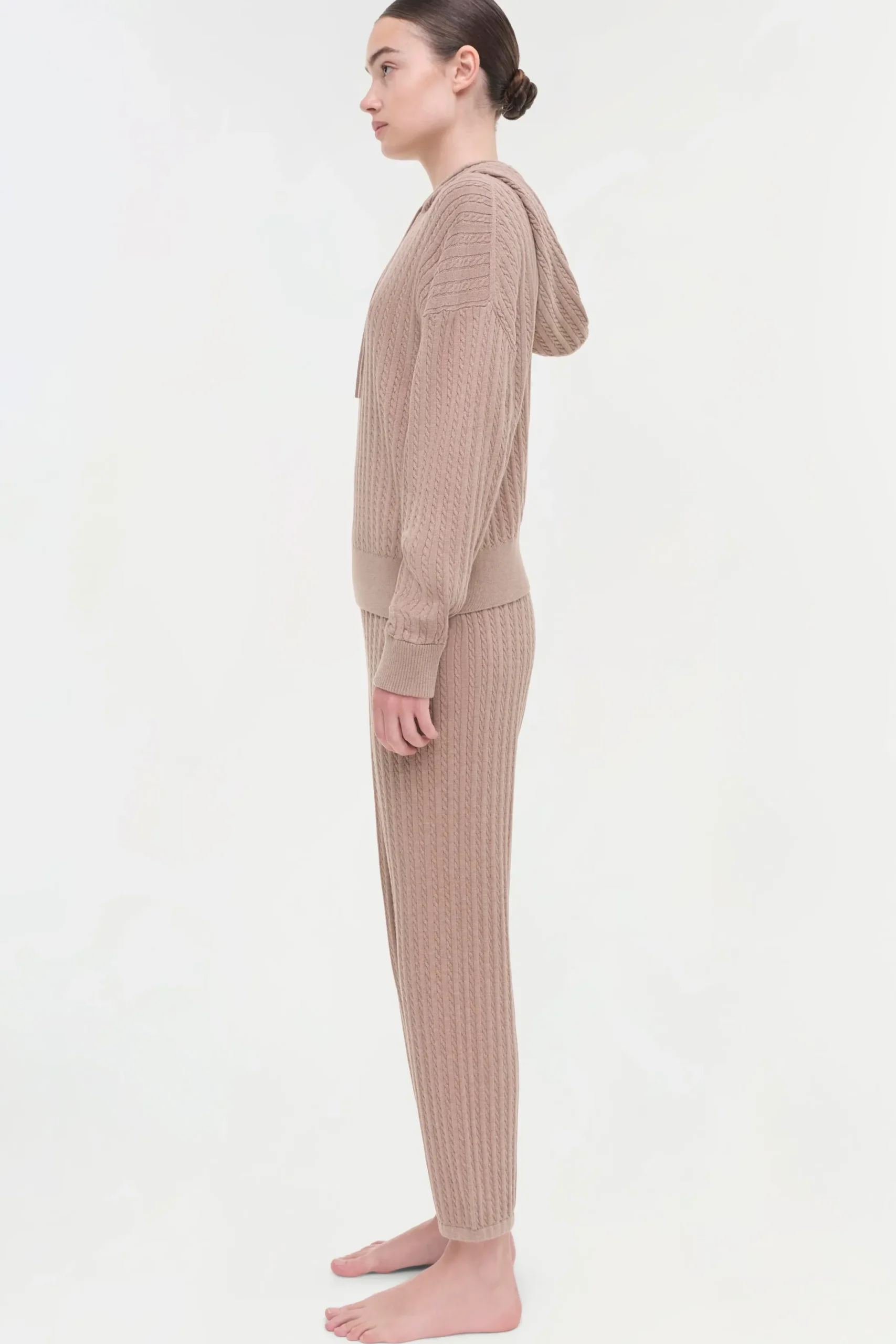 Women Simkhai Cotton Cashmere Cable Hoodie