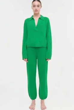 Women Simkhai Cotton Cashmere Long Sleeve Polo