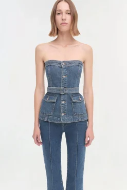 Women Simkhai Cyan Top