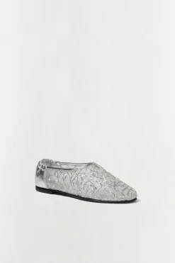 Simkhai Eden Metallic Lace Flat