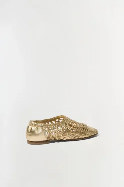 Simkhai Eden Metallic Open Weave Flat