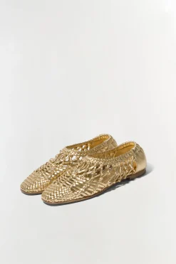 Simkhai Eden Metallic Open Weave Flat