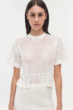Women Simkhai Enzo Lattice Knit Top
