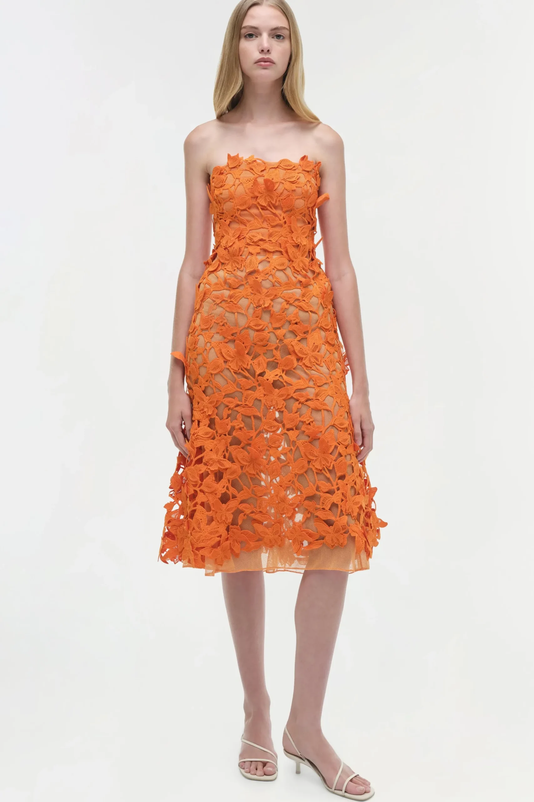 Women Simkhai Fleurella Applique Midi Dress