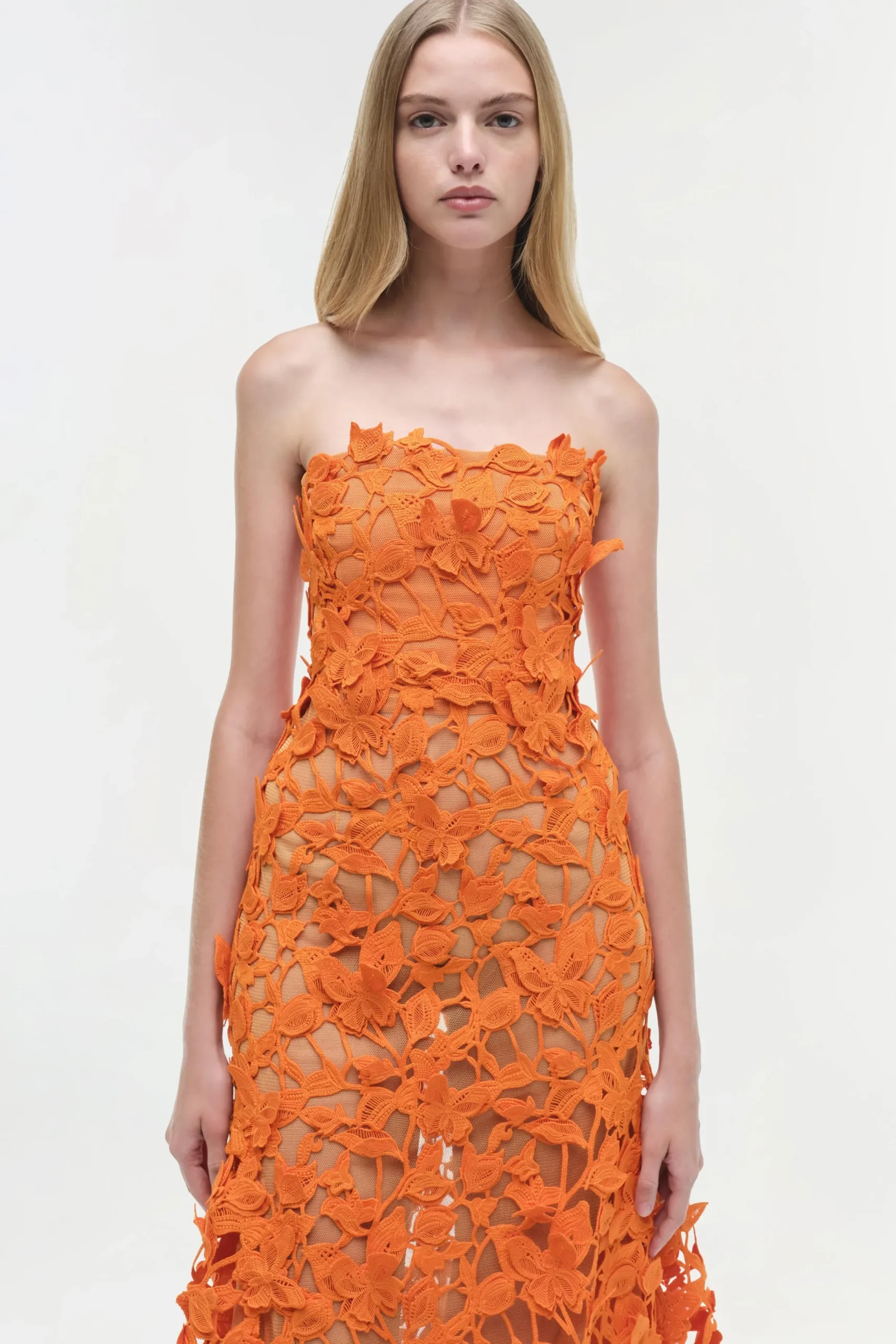 Women Simkhai Fleurella Applique Midi Dress