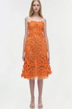 Women Simkhai Fleurella Applique Midi Dress