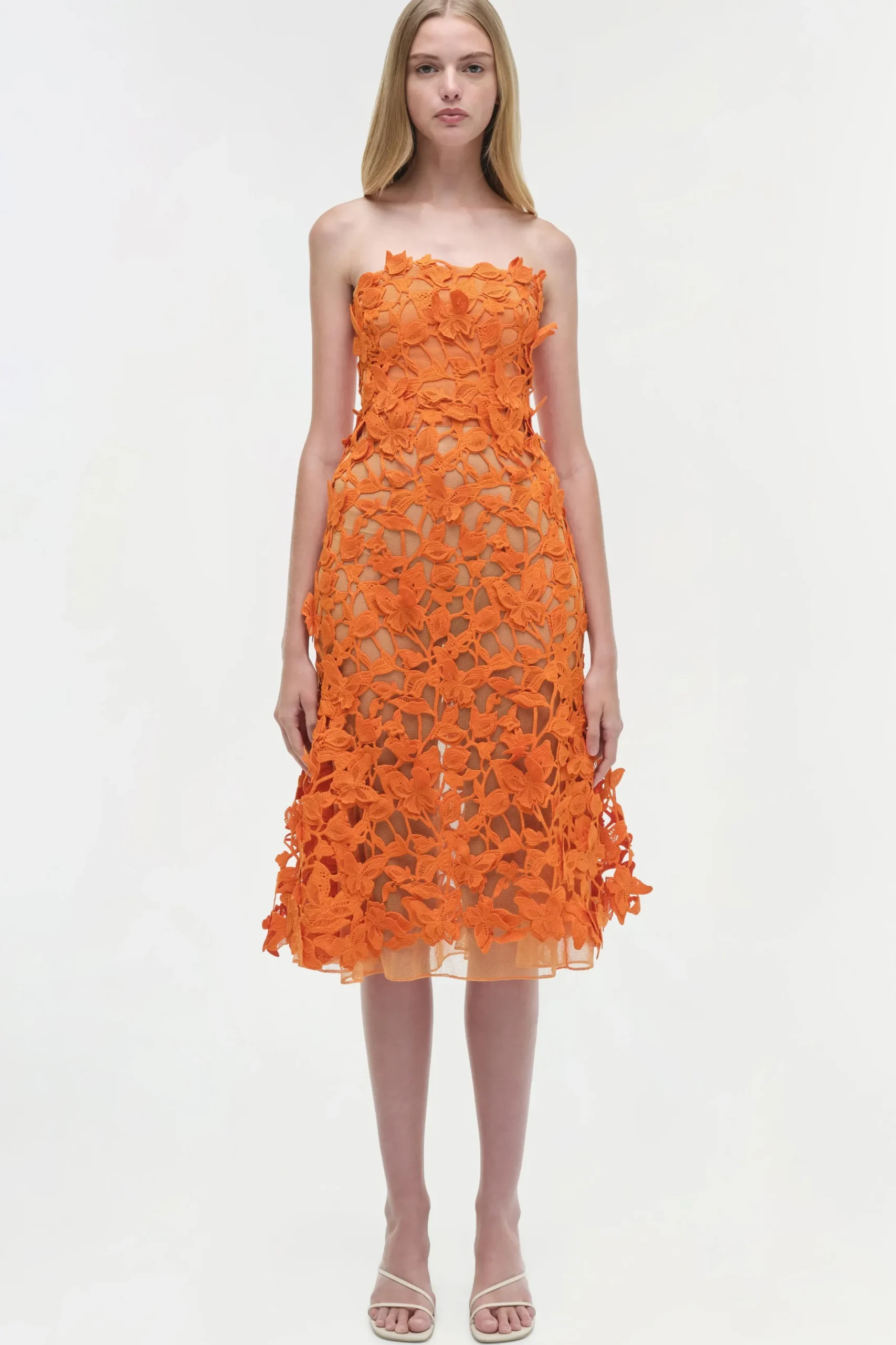 Women Simkhai Fleurella Applique Midi Dress