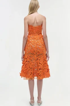 Women Simkhai Fleurella Applique Midi Dress