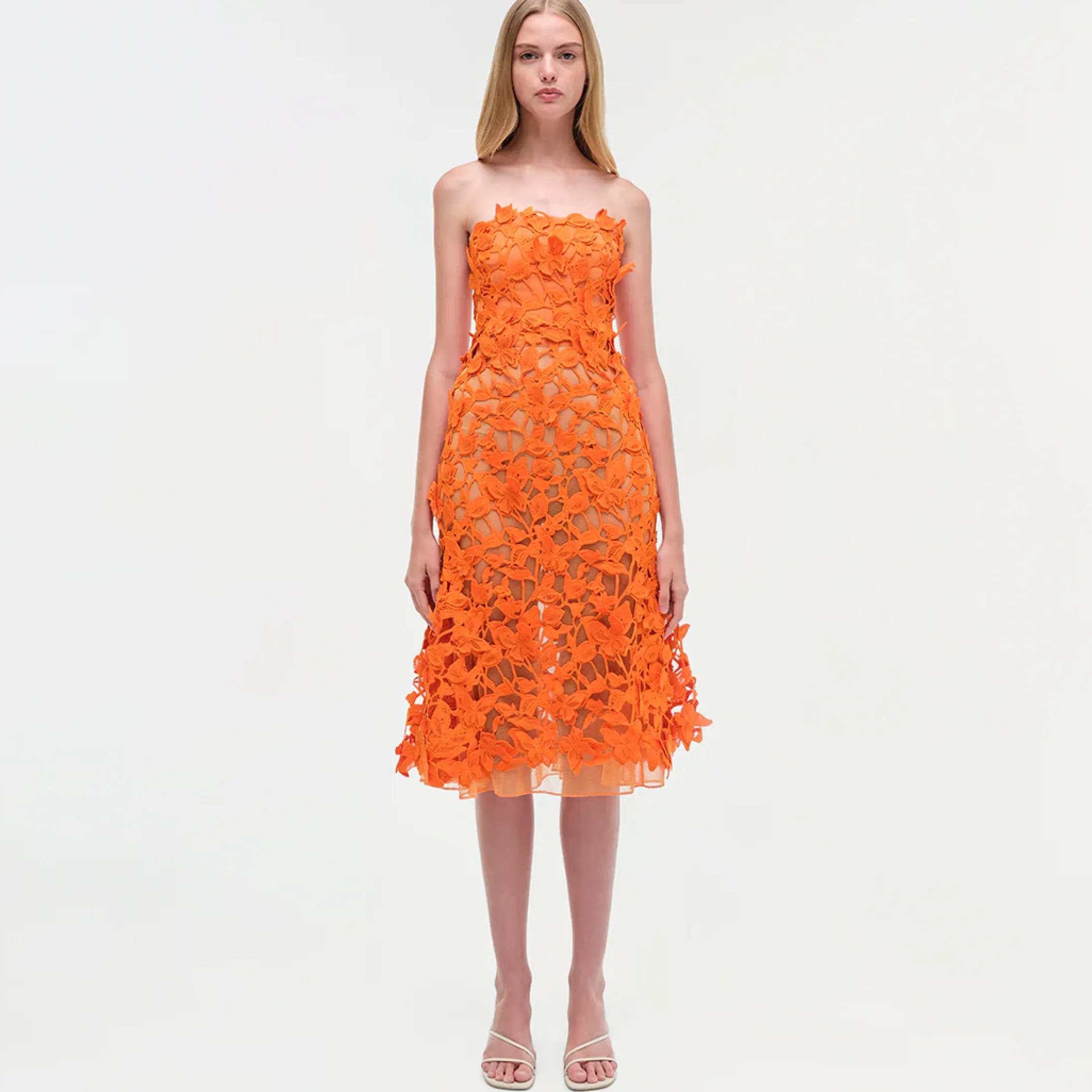 Women Simkhai Fleurella Applique Midi Dress