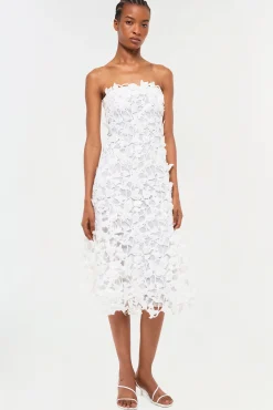 Women Simkhai Fleurella Applique Midi Dress
