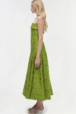 Women Simkhai Imogen Jacquard Strapless Midi Dress