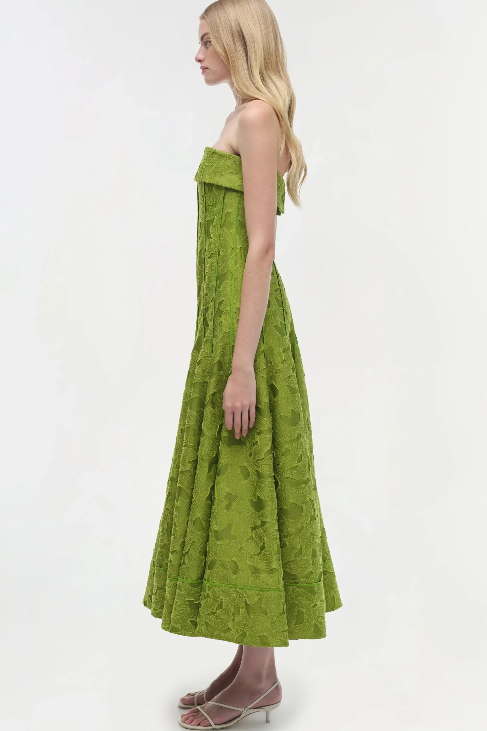 Women Simkhai Imogen Jacquard Strapless Midi Dress