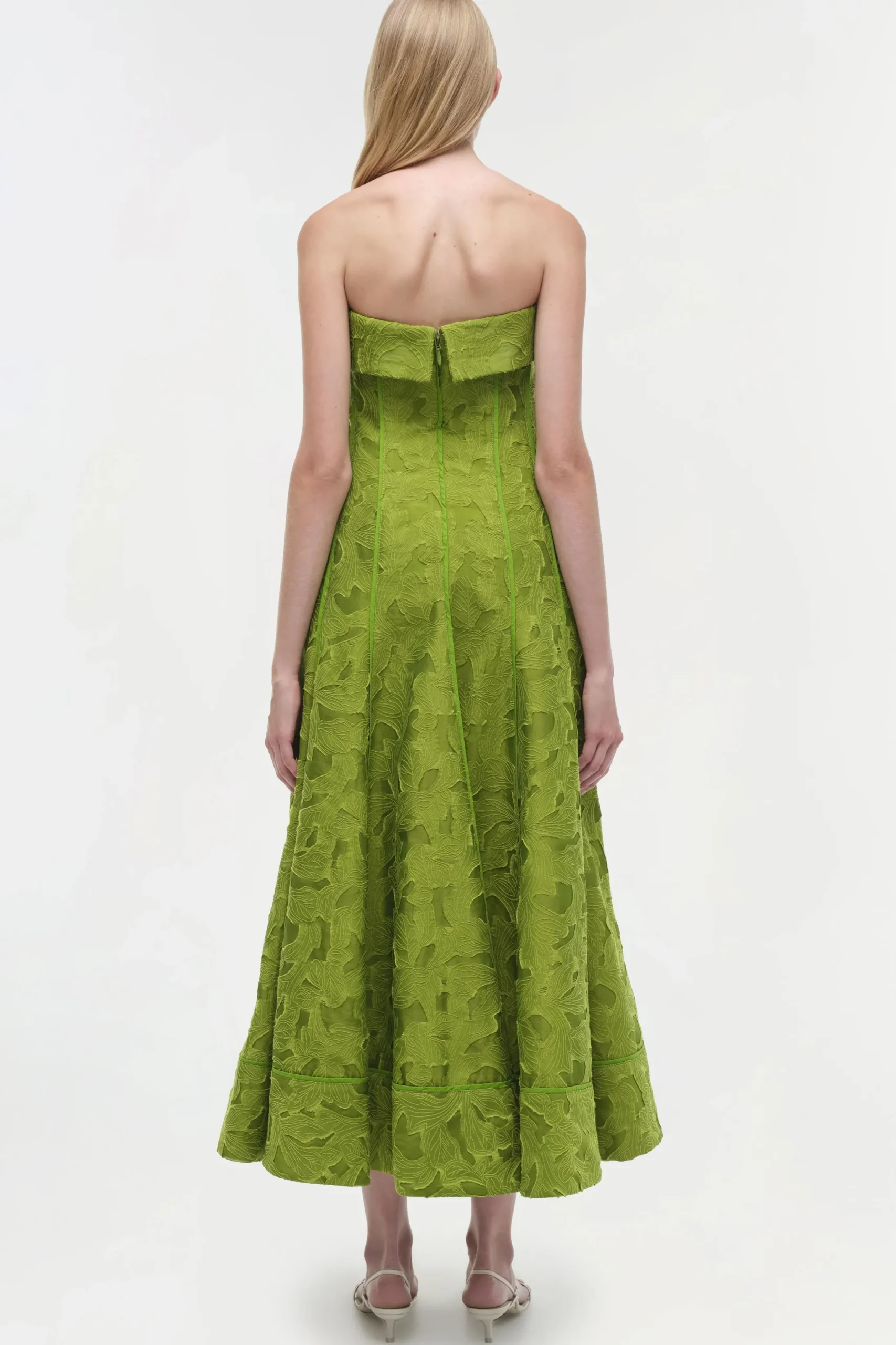 Women Simkhai Imogen Jacquard Strapless Midi Dress