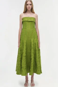 Women Simkhai Imogen Jacquard Strapless Midi Dress