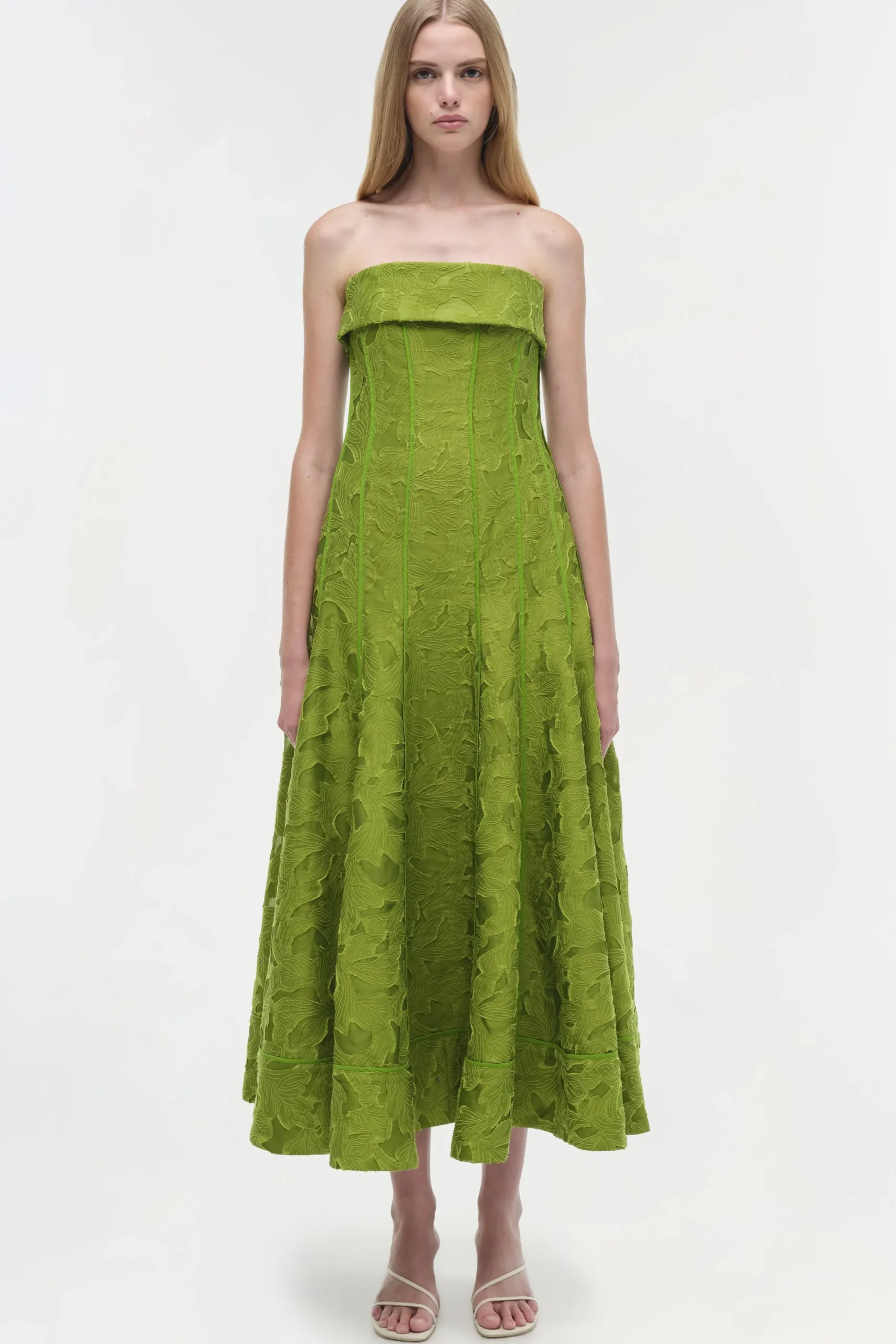 Women Simkhai Imogen Jacquard Strapless Midi Dress