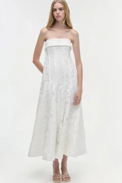 Women Simkhai Imogen Jacquard Strapless Midi Dress