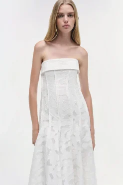 Women Simkhai Imogen Jacquard Strapless Midi Dress