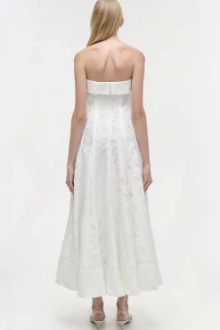 Women Simkhai Imogen Jacquard Strapless Midi Dress