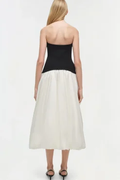 Women Simkhai Izzy Strapless Taffeta Midi Dress
