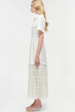 Women Simkhai Jenner Lace Midi Shirt Dress