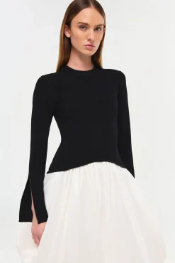 Women Simkhai Kenlie Taffeta Knit Midi Dress