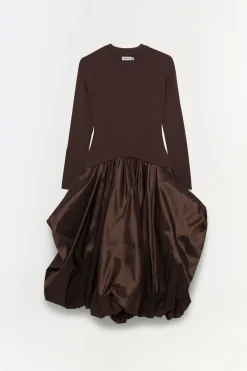 Women Simkhai Kenlie Taffeta Knit Midi Dress