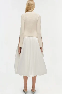 Women Simkhai Kenlie Taffeta Knit Midi Dress