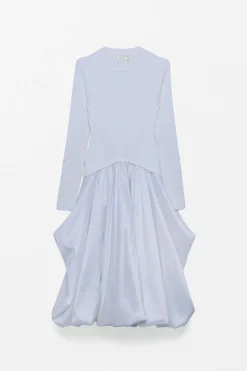 Women Simkhai Kenlie Taffeta Knit Midi Dress