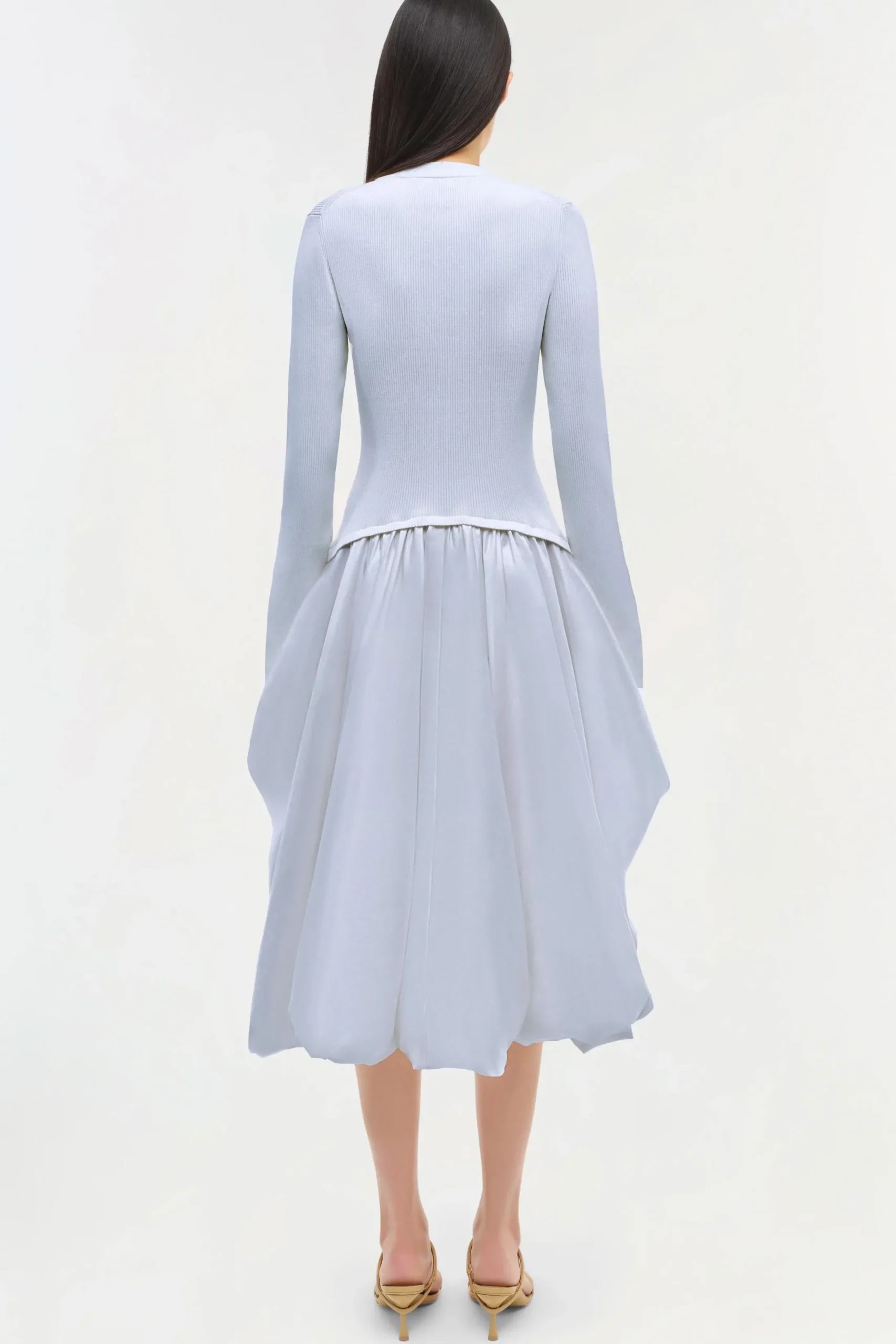 Women Simkhai Kenlie Taffeta Knit Midi Dress