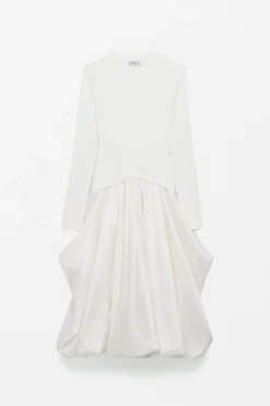 Women Simkhai Kenlie Taffeta Knit Midi Dress