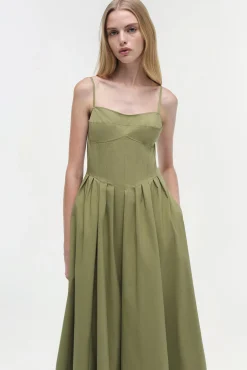 Women Simkhai Kittiya Cotton Midi Dress